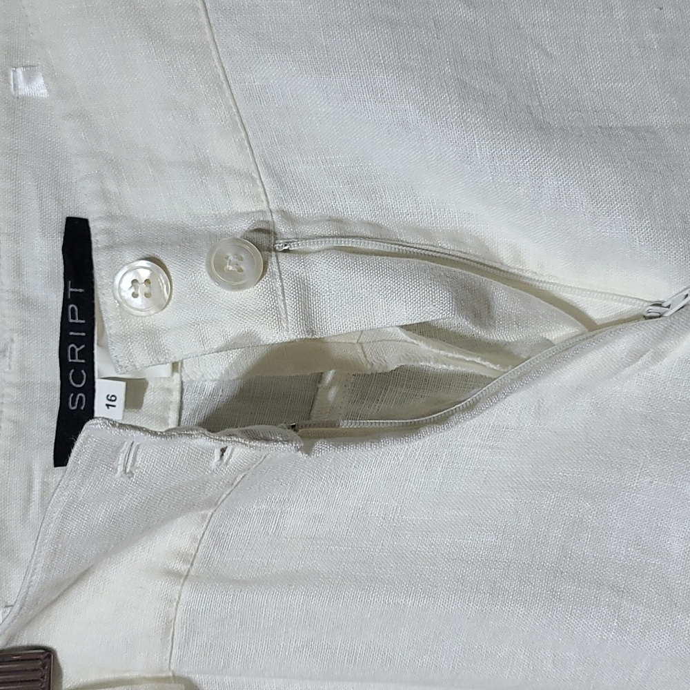 Script 100% linen capris - Picture 6 of 8